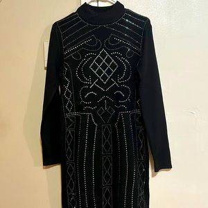 Black studded dress